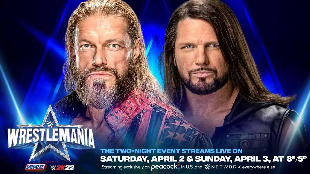 Edge vs AJ Styles WWE WrestleMania 38