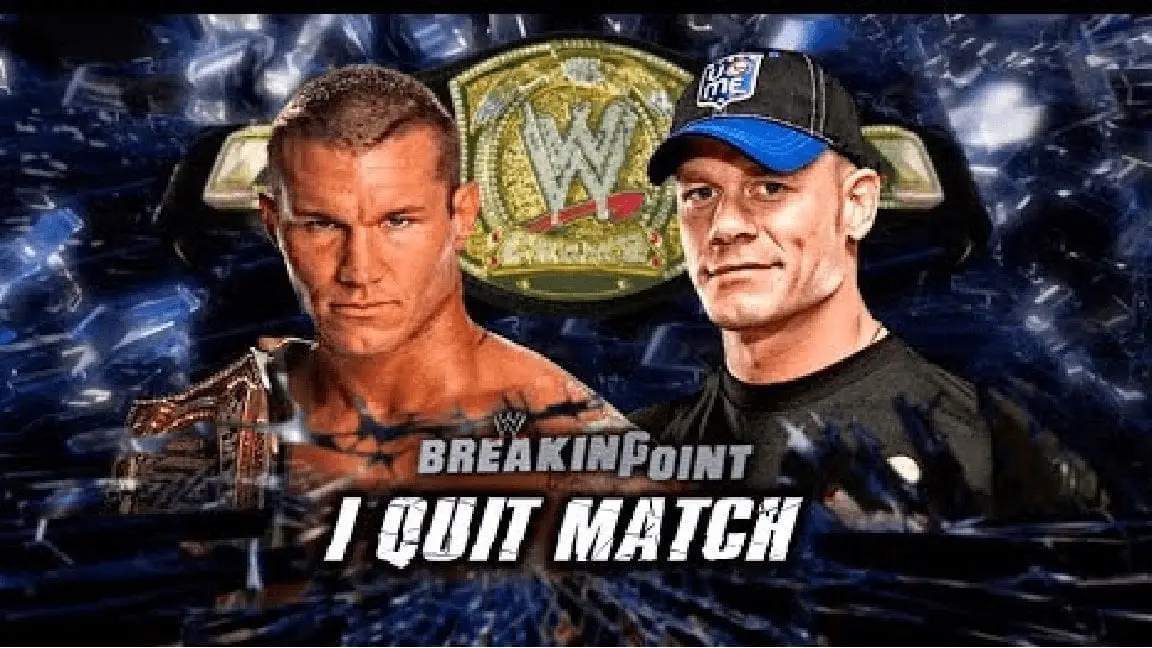 john cena vs randy orton i quit match breaking point 2009