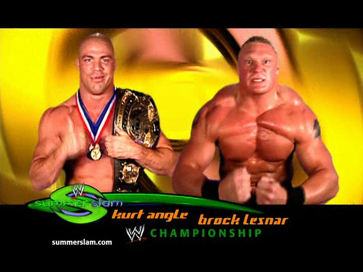 brock lesnar Vs Kurt Angle Vs Kurt Angle, WWE Championship Match, Summer Slam 2003