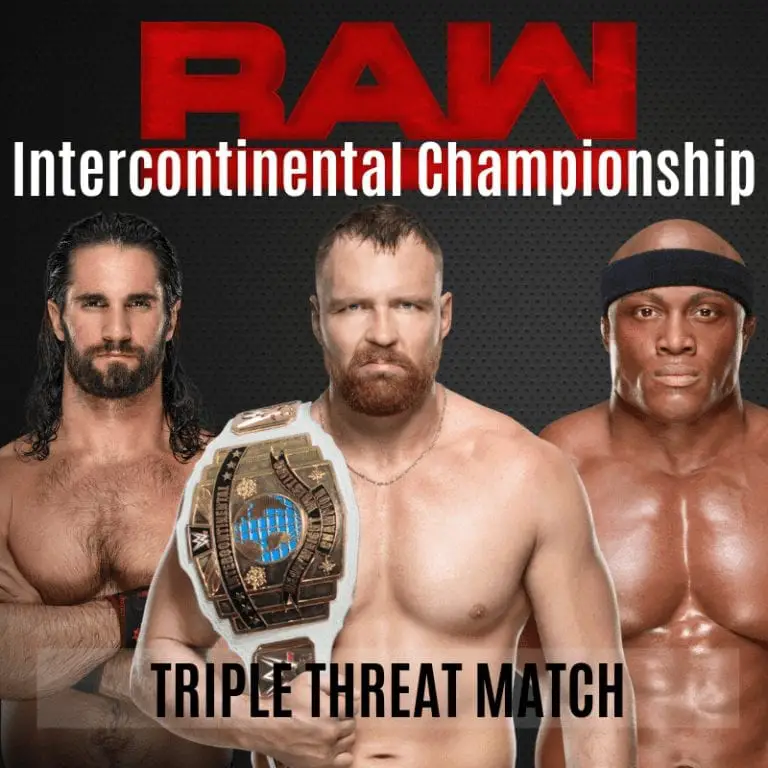 Dean Ambrose vs Seth Rollins vs Bobby Leshley Ic Championship on Raw