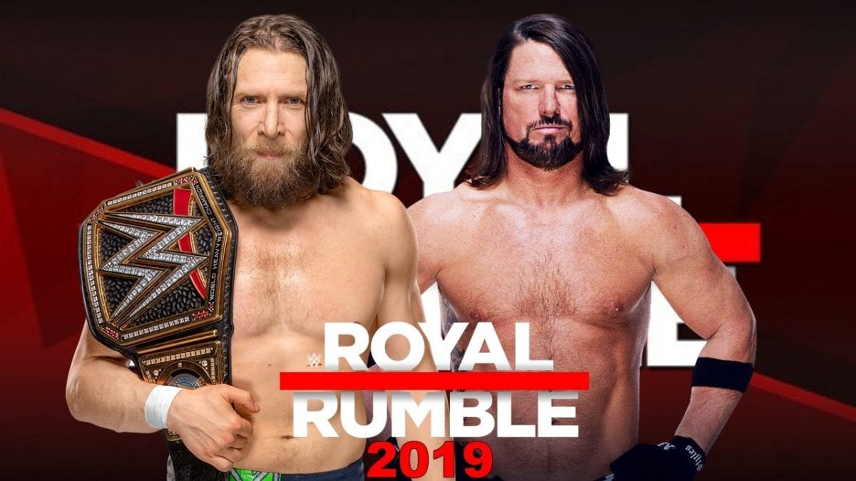 A.j. Styles vs Daniel Bryan Royal Rumble 2019 (WWE championship)