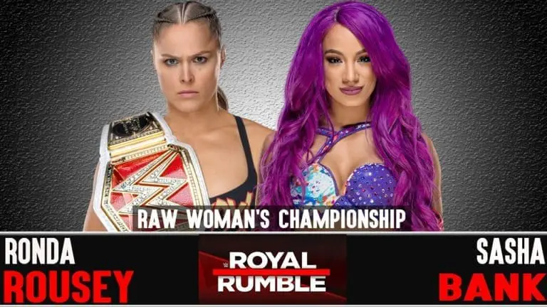 Ronda vs Sasha for RAW Women’s Championship at Royal Rumble 2019