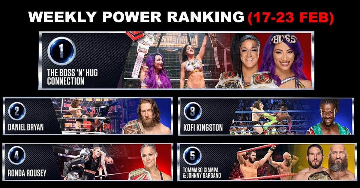 WWE Power Rankings: 17-23 Feb 2019