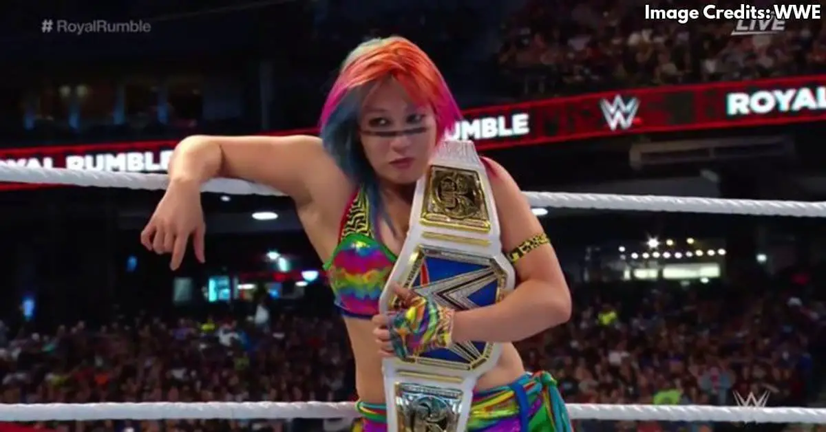 Asuka's last appearance at WWE was at Royal Rumble