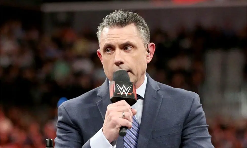 Michael Cole With Mic In WWE