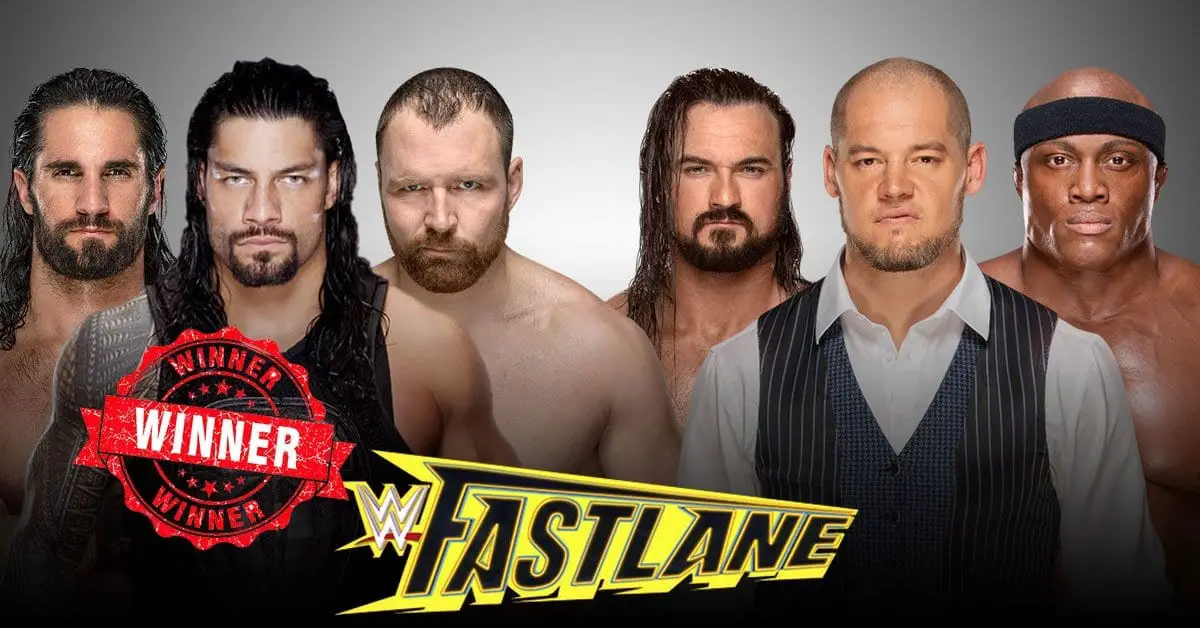 The Shield vs Drew McIntyre Baron Corbin and Bobby Lashley Fastlane 2019