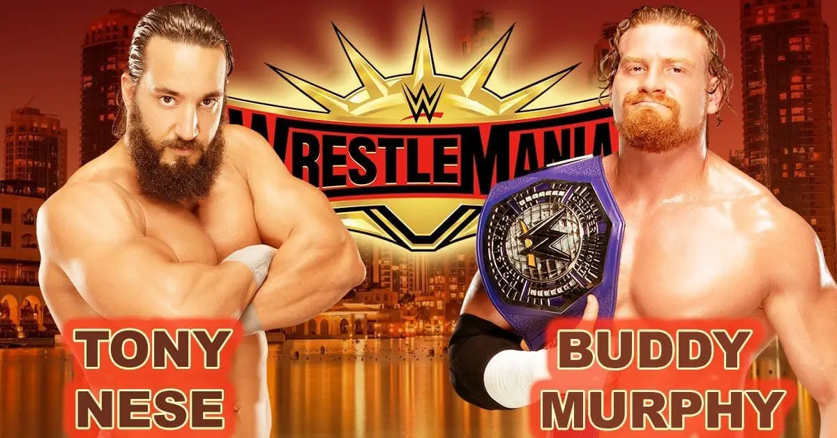 Buddy Murphy vs Tony Nese Cruiserweight Championship Match WrestleMania 35