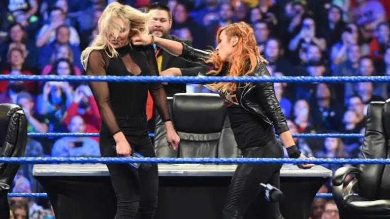 Becky and Charlotte brawl in Kevin Owens’s Show