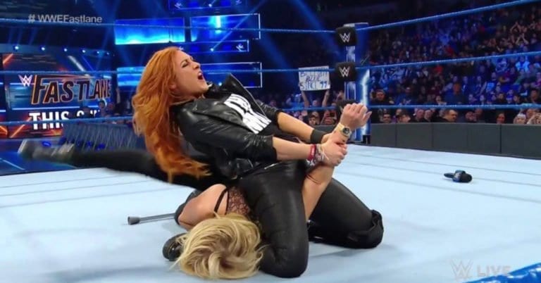 Injured Becky was able to take down Charlotte