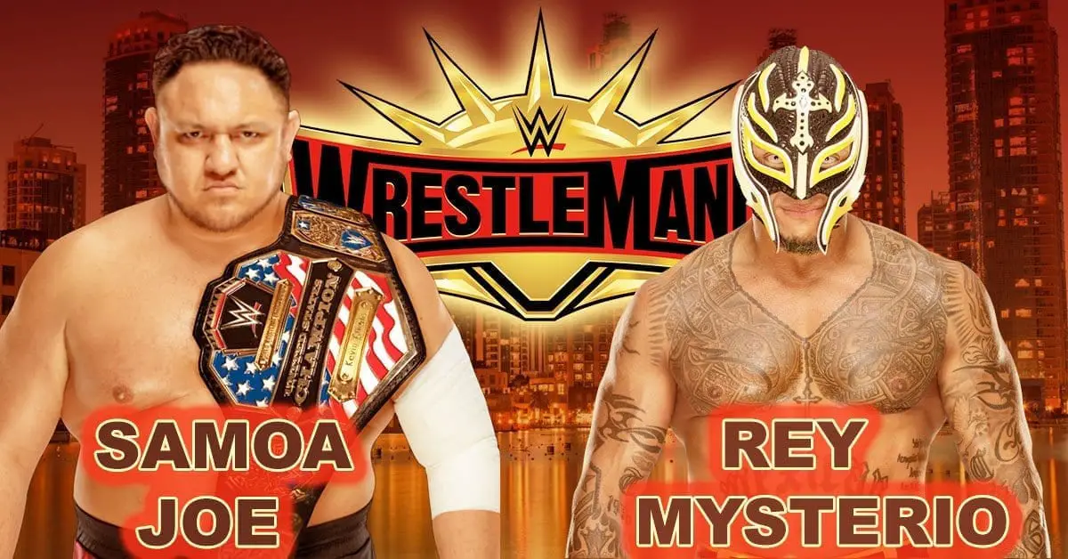 Samoa Joe vs Rey Mysterio United States Championship Match WrestleMania 35