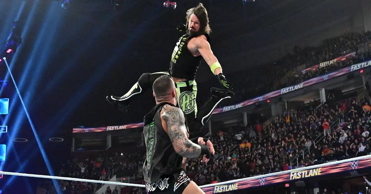 AJ Styles Phenomenal Forearm on Randy Orton at Fastlane 2019