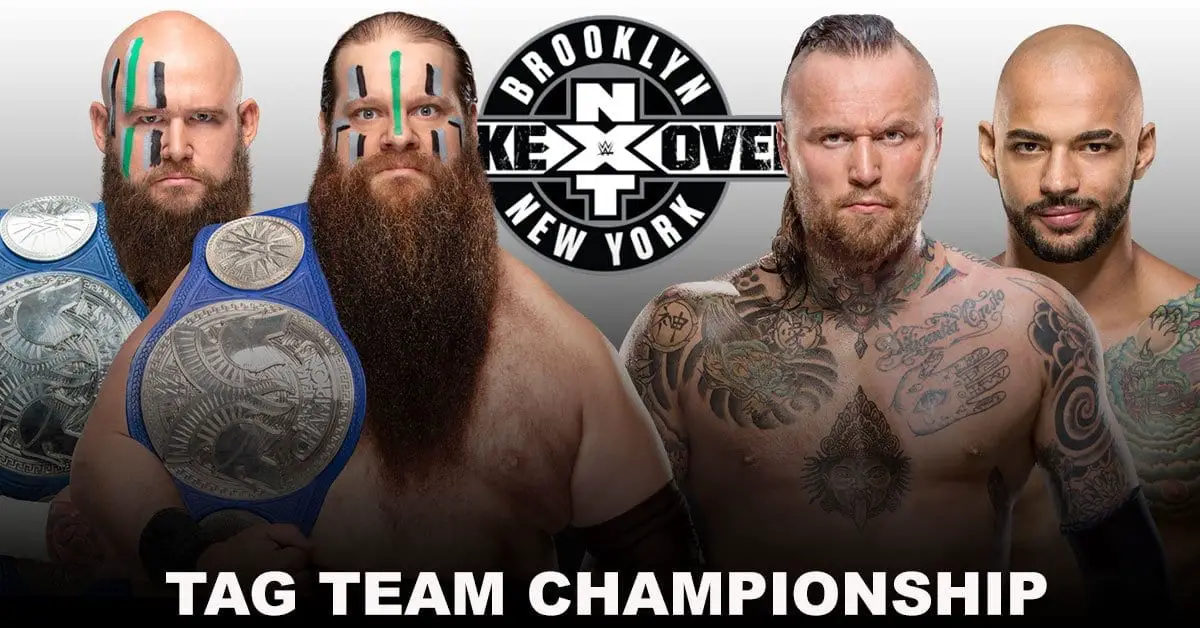 The War Raiders(c) vs Ricochet and Aleister Black, NXT Tag Team Championship Match NXT Takeover New York,