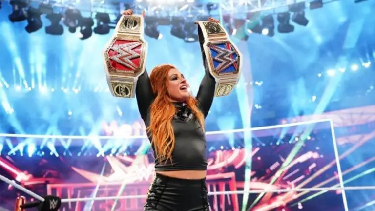Becky 2 Belts Lynch WrestleMania 35