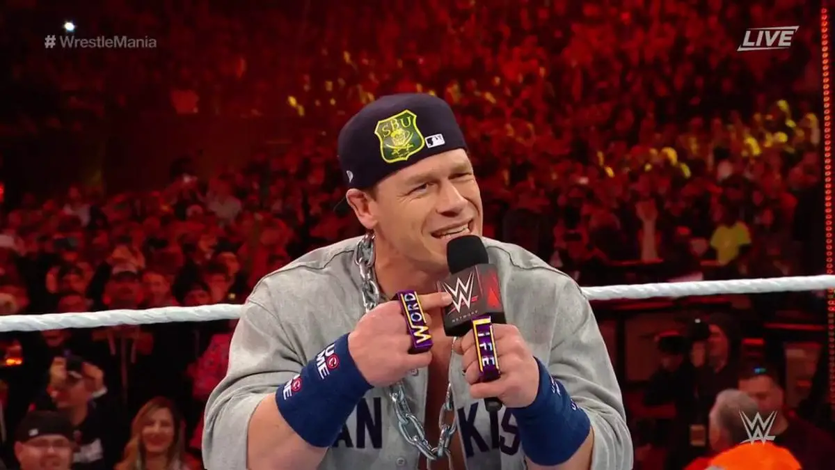 John Cena Wrestlemania 35, John Cena interrupted elies