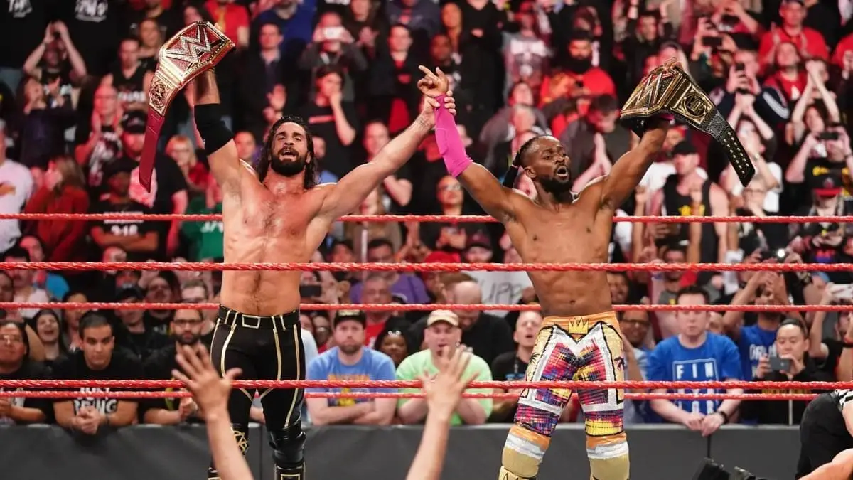 Kofi Kingston and Seth Rollins