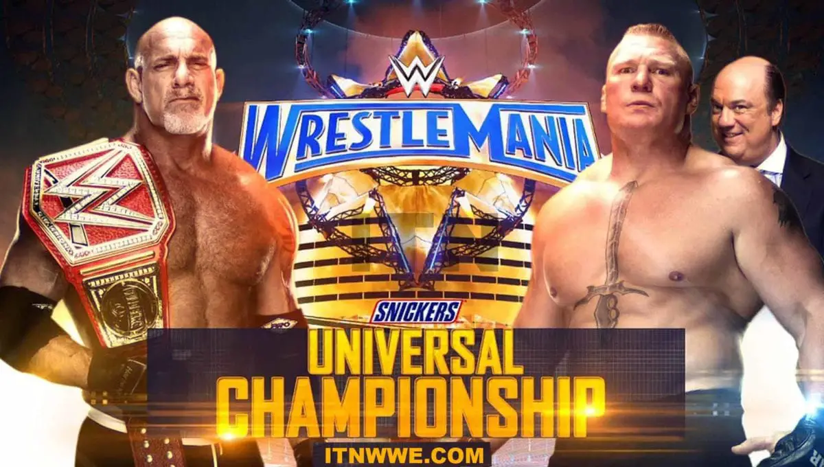 Brock Lesnar vs Goldberg Wrestlemania 2017, Brock Lesnar vs Goldberg Wrestlemania 33, Wrestlemania 33 match card