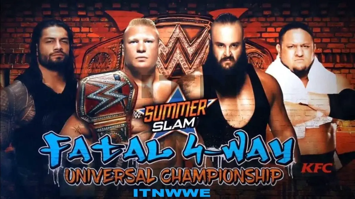 Brock Lesnar vs Roman Reigns vs Samoa Joe vs Braun Strowman SummerSlam 2017, Summerslam 2017 match card