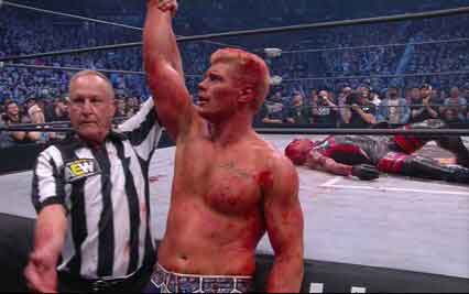 Cody Rhodes beats Dustin, takes a shot at Triple H