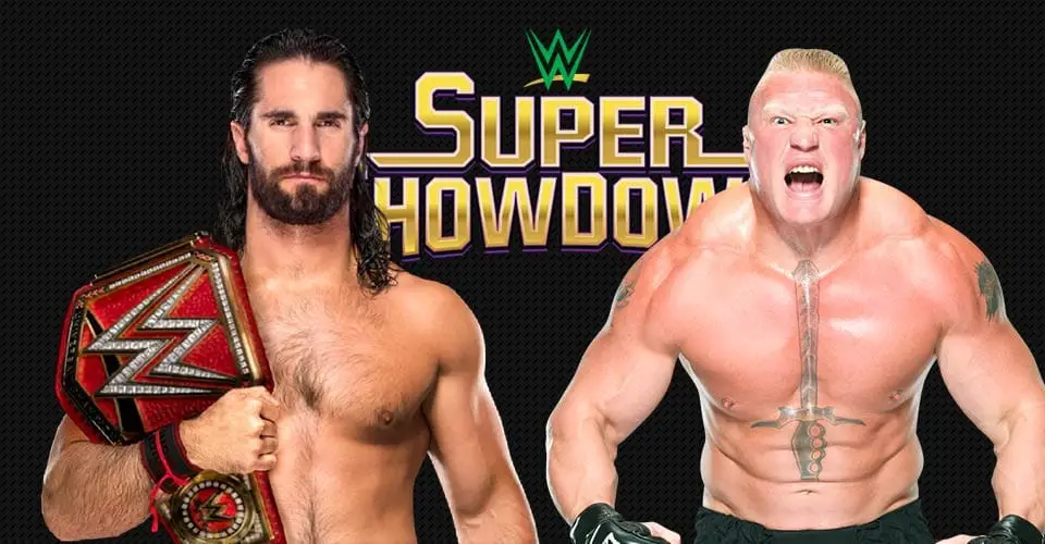Seth Rollins vs Brock Lesnar WWE Universal Championship Super Showdown 2019