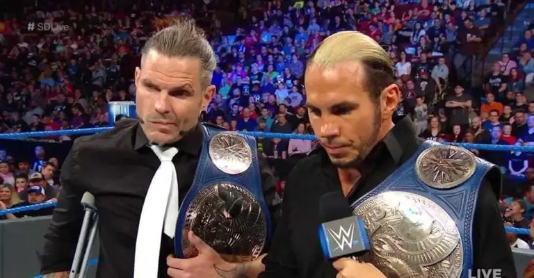 The Hardy Boyz Relinquish SmackDown Tag Team Titles
