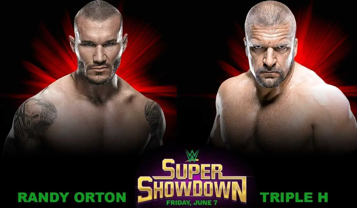 Triple H vs Randy Orton Super ShowDown 2019, randy orton vs Triple H 2019