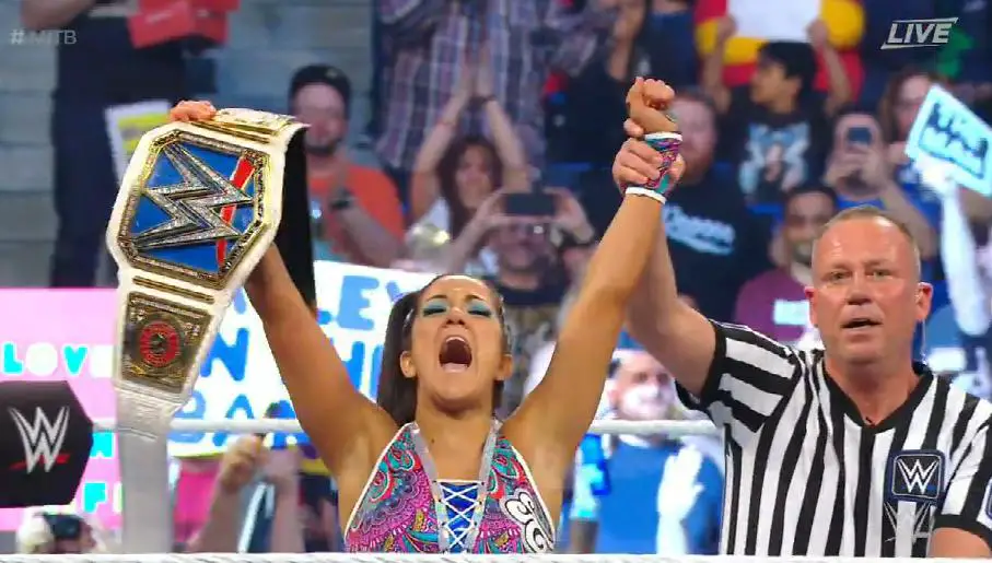 bayley won SmackDown championship at Money In the Bank 2019, Beyley SD Champion Money In The Bank 2019