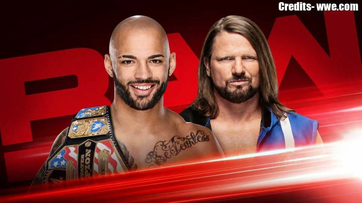 AJ Styles vs Ricochet RAW 24 June 2019