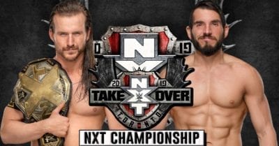 Adam Cole vs Johnny Gargano NXT Championship NXT Takeover Toronto 2019