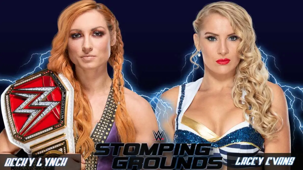 Becky Lynch vs Lacey Evans WWE Raw Women's Championship Stomping Grounds 2019