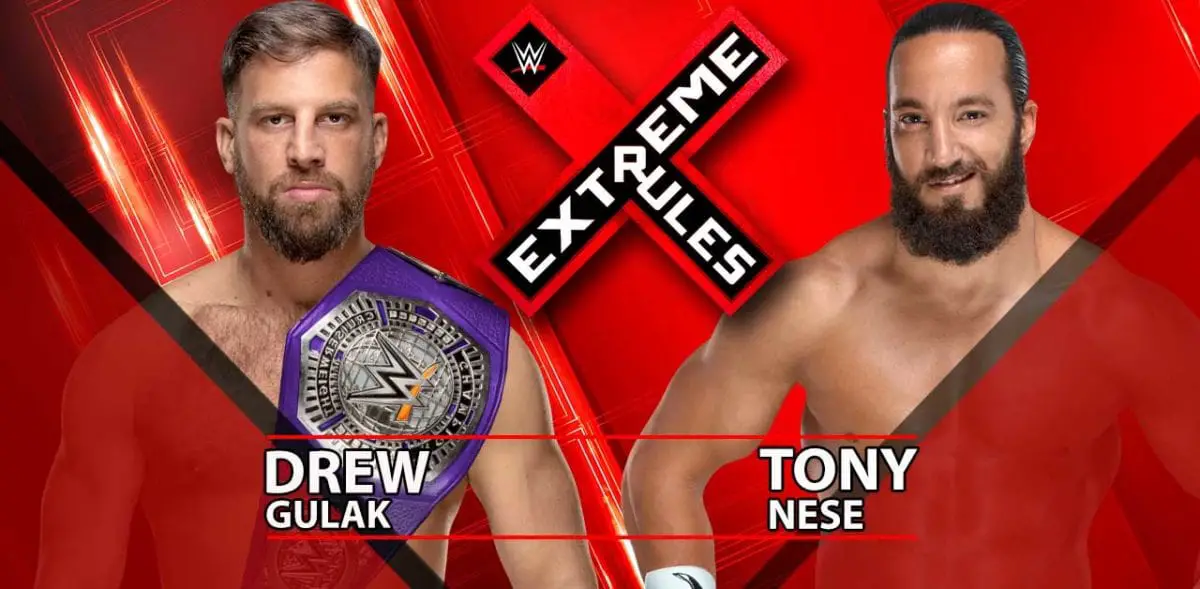 Drew Gulak vs Tony Nese Cruiserweight Championship Extreme Rules 2019