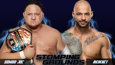 Samao Joe vs Ricochet United States Championship WWE Stomping Grounds 2019