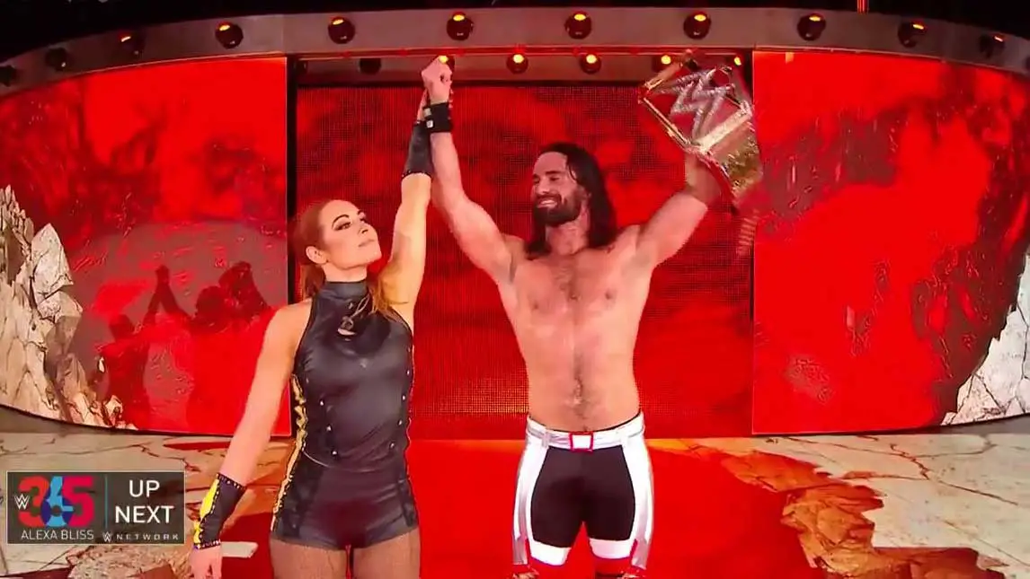 Seth Rollins & Becky Lynch at Stomping Grounds 2019