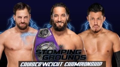 Tony Nese vs Akira Tozawa vs Drew Gulak Cruiserweight Championship Stomping Grounds 2019