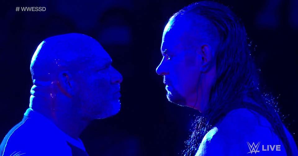 Undertaker Goldberg Face Off SmackDown 4 June 2019