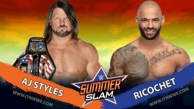 AJ Styles vs Ricochet United States Championship SummerSlam 2019