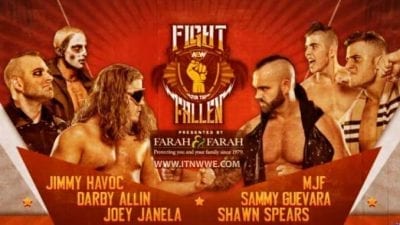Jimmy HAVOC & Darby Allin & Joey Janela vs MJF & Sammy Guevara & Shawn Spears AEW Fight For Fallen 2019