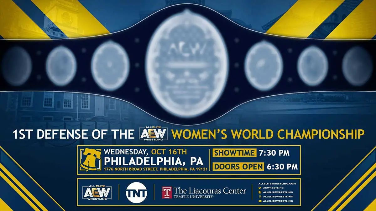 First AEW Women’s Title Defense Announced for Philadelphia
