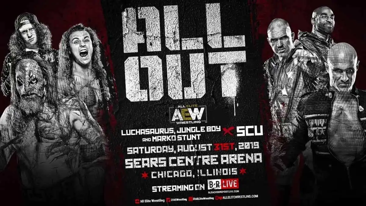 SCU vs Luchasaurus Jungle Boy AEW All Out 2019