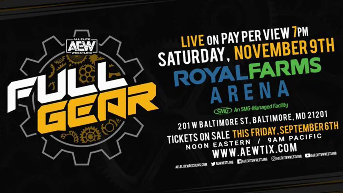 AEW announces Ticket Details for Full Gear 2019 PPV