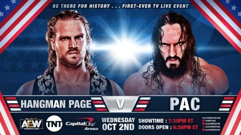 Adam Page vs PAC Announced for AEW Dynamite Premiere