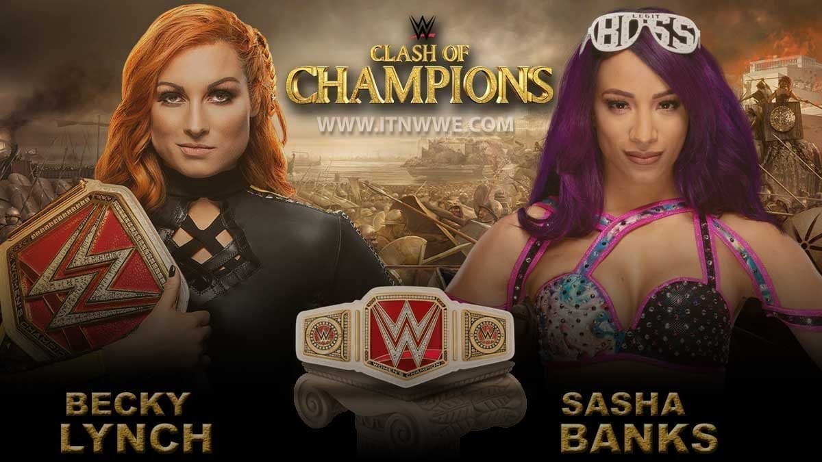 Becky Lynch (c) vs Sasha Banks Raw Women's Championship WWE Clash Of Champions