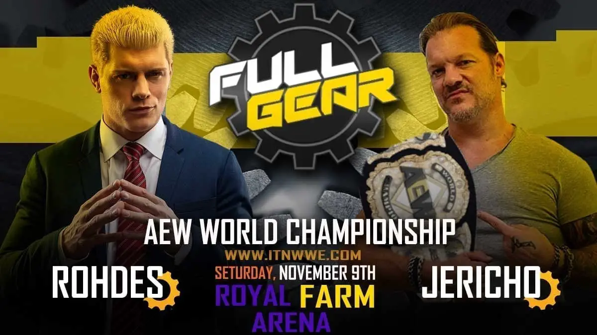 Chris Jericho vs Cody Rohdes AEW World Championship at AEW Full Gear 2019