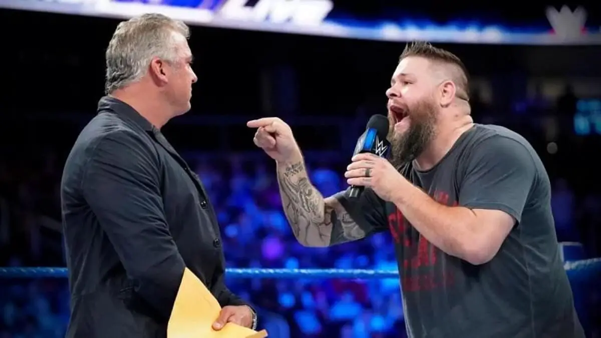 Kevin Owens challenges Shane McMahon for Ladder Match