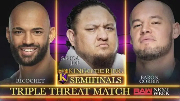 King of the Ring RAW Semifinal Set for Triple Threat