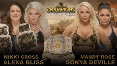 Nikki Cross & Alexa Bliss vs Mandy Rose & Sonya Deville Women's Tag Team Championship WWE Clash Of Champions 2019