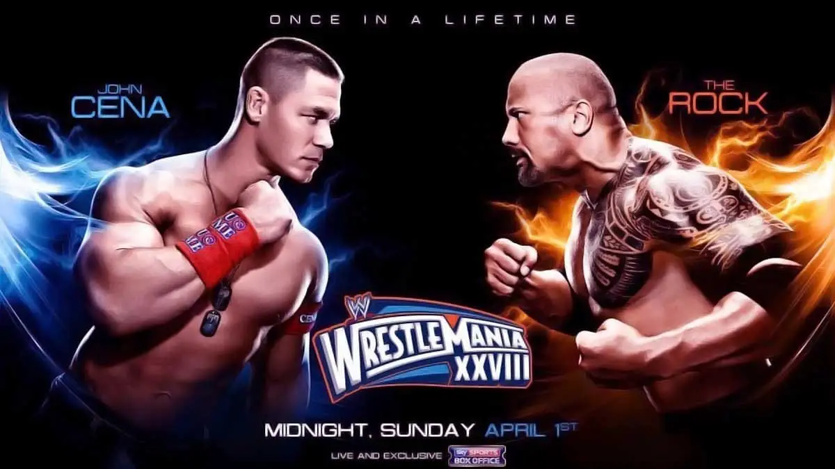 The Rock vs John Cena Wrestlemania 28