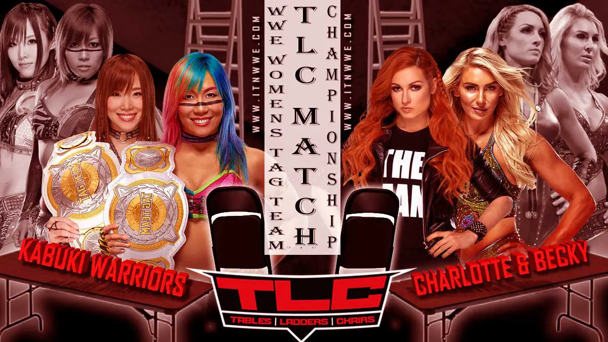 Kabuki Warriors vs Becky Lynch & Charlotte Flair WWE Women's Tag Team Championship Match at TLC 2019