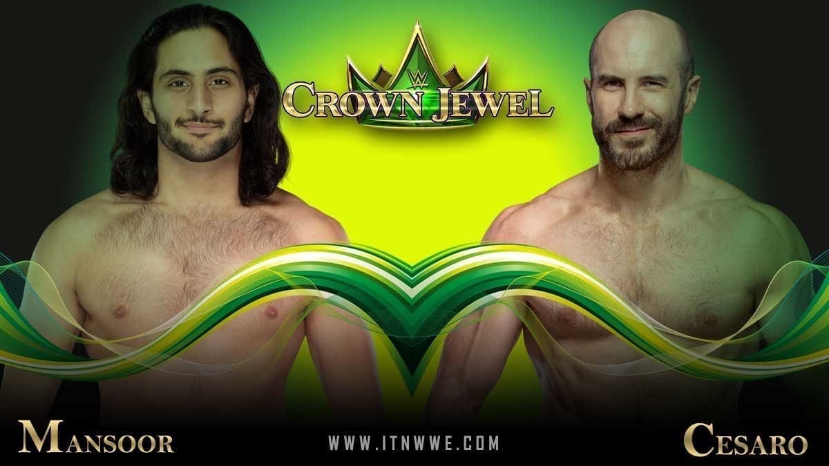 Mansoor vs Cesaro WWE Crown Jewel 2019