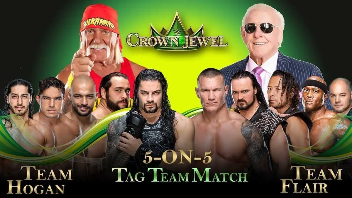 Team Hulk Hogan vs Team Ric Flair 5-ON-5 Tag Team Match Crown Jewel 2019