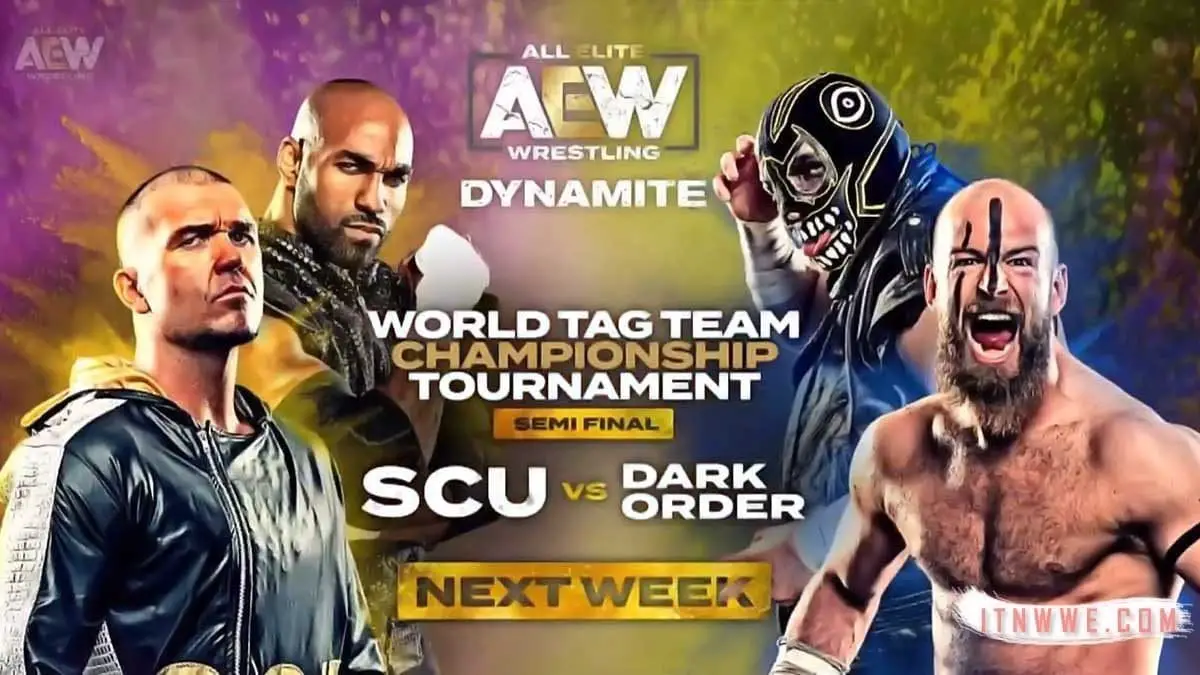 World Tag Team Championship Tournament SCU vs Drak Order At AEW Dynamite 23-10-19